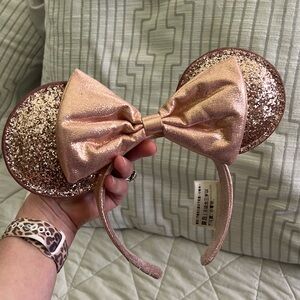 Minnie Mouse Glitter Ear Headband – Rose Gold & Pink Japan disney for adult